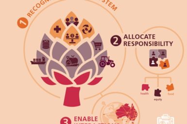This report encourages Australia to take three steps to better managing our food system. These steps are 1) recognise the food system, 2) allocate responsibility and 3) enable interactions.